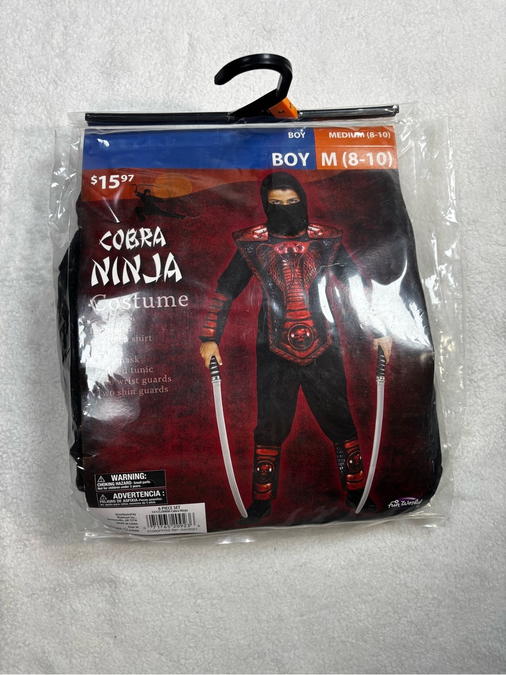 Cobra Ninja Costume Boys Size Medium (8-10) Halloween Dress Up Costume